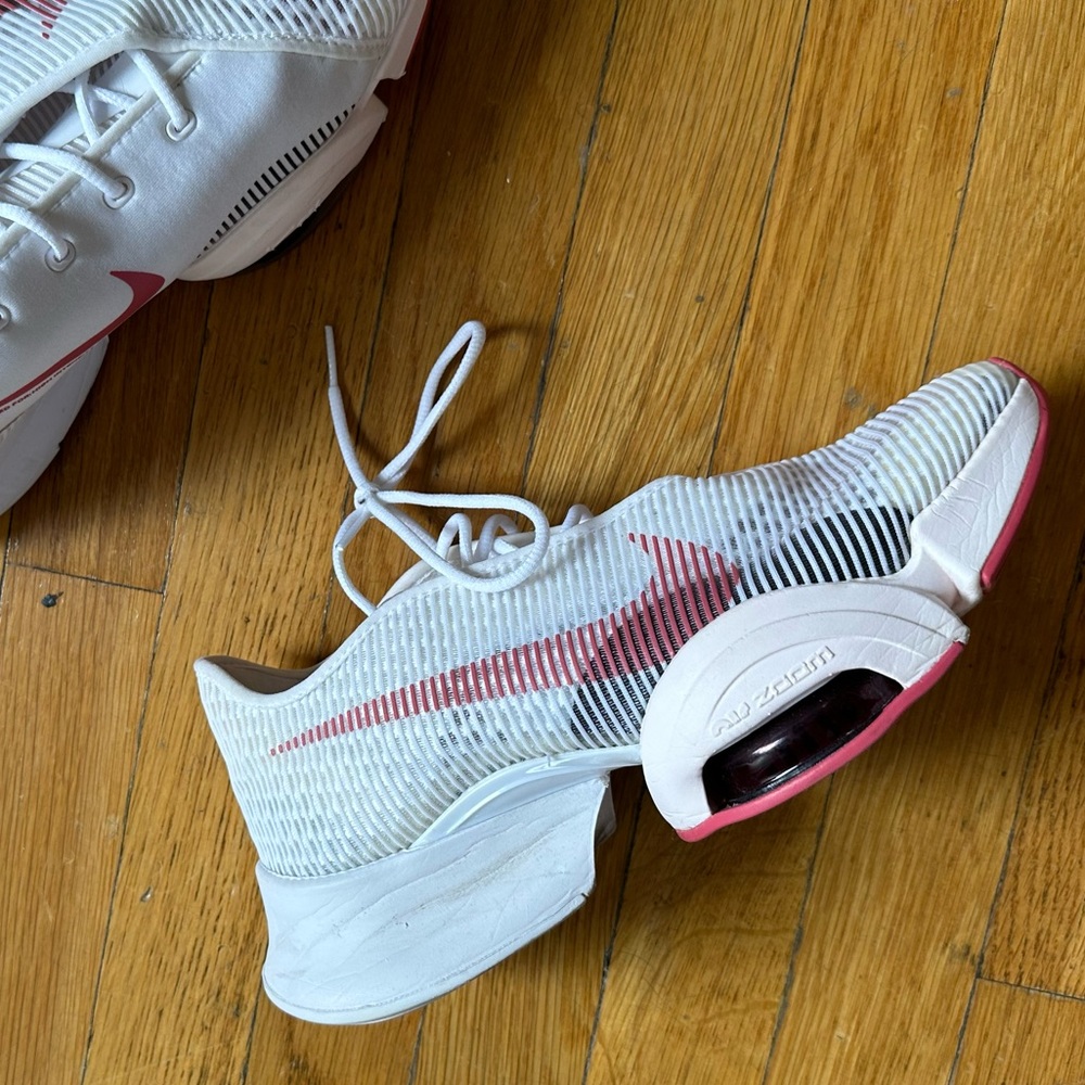 Nike White Pink Athletic Shoes